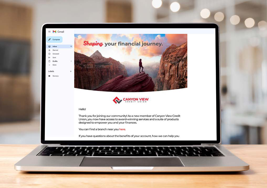 Canyon View member welcome email