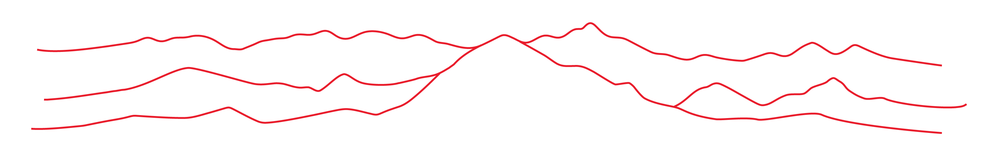 Canyon Lines website footer, berry red