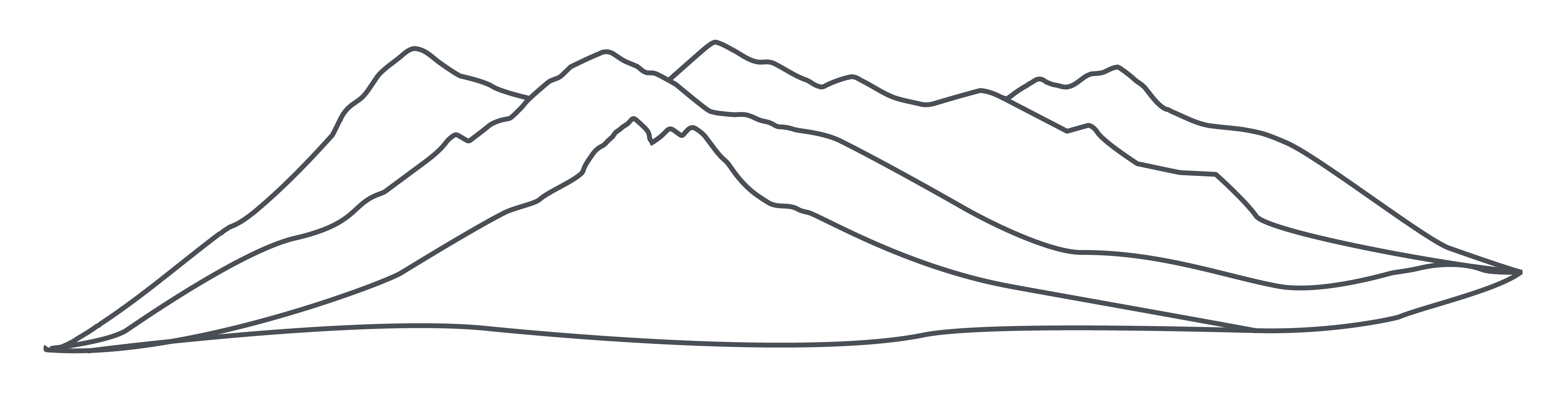 Hand drawn St. George range, charcoal