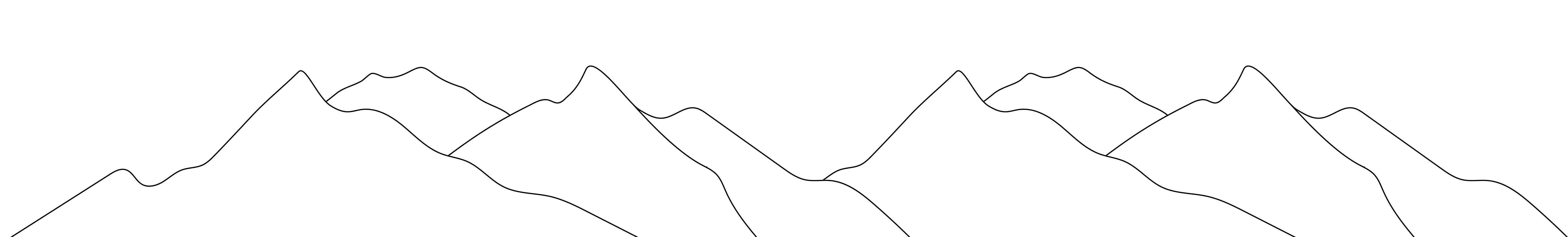 Hand drawn Wasatch Front ridgeline, long, berry red