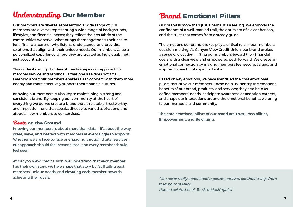 Understanding our member and brand emotional pillars
