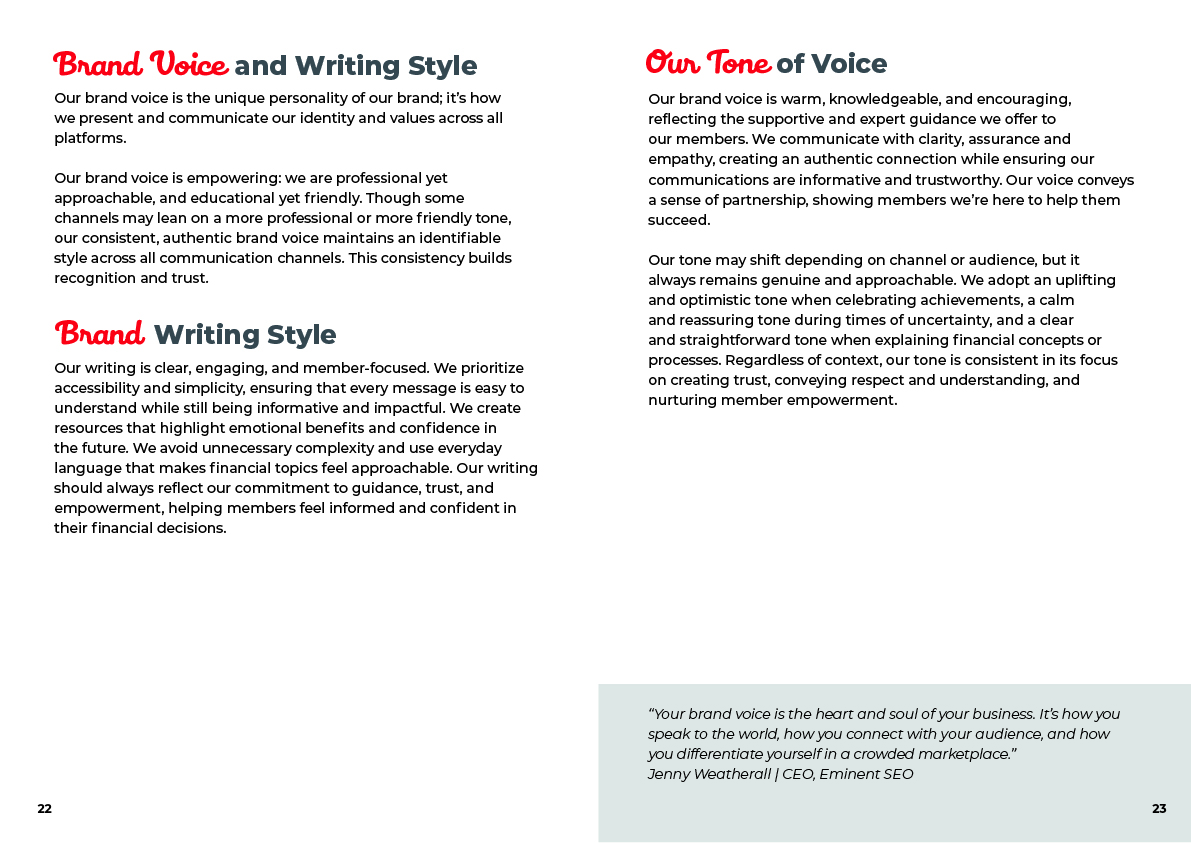 Brand voice and writing style