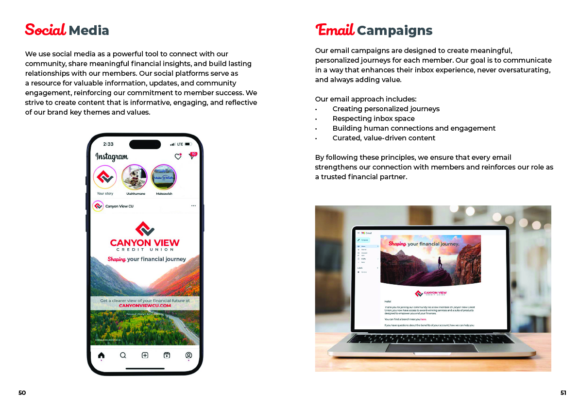 Social media and email campaigns