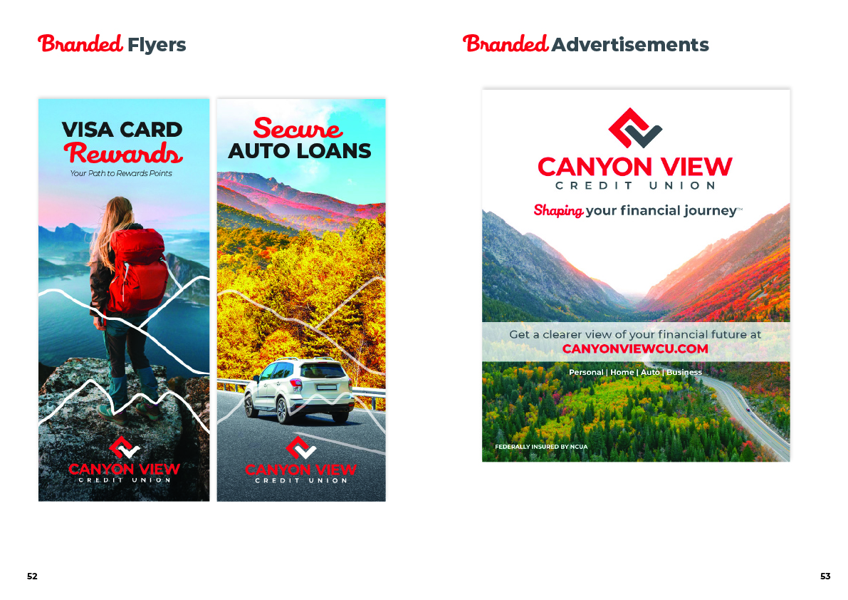Branded flyers and advertisements