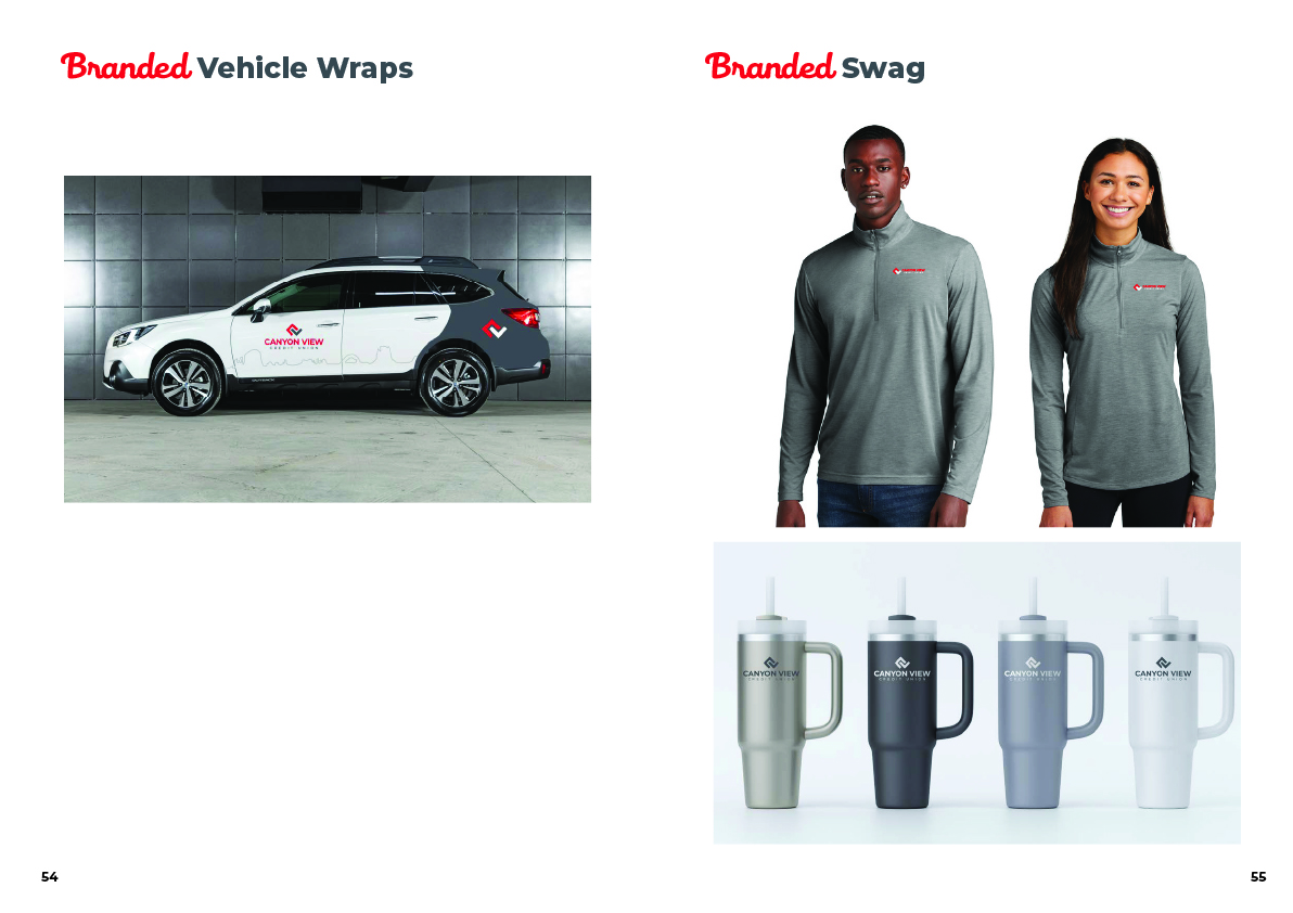Branded vehicle wraps and swag