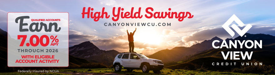 Digital billboard, High Yield Savings, earn 7.00 percent APY through 2026