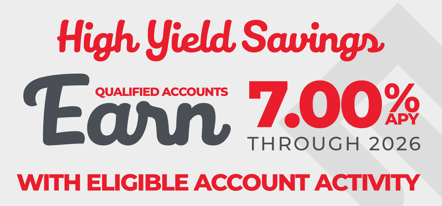 Bluff Street digital billboard, High Yield Savings, 7.00 percent APY